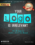 Book cover for Your Logo is Irrelevant by Michael R. Drew